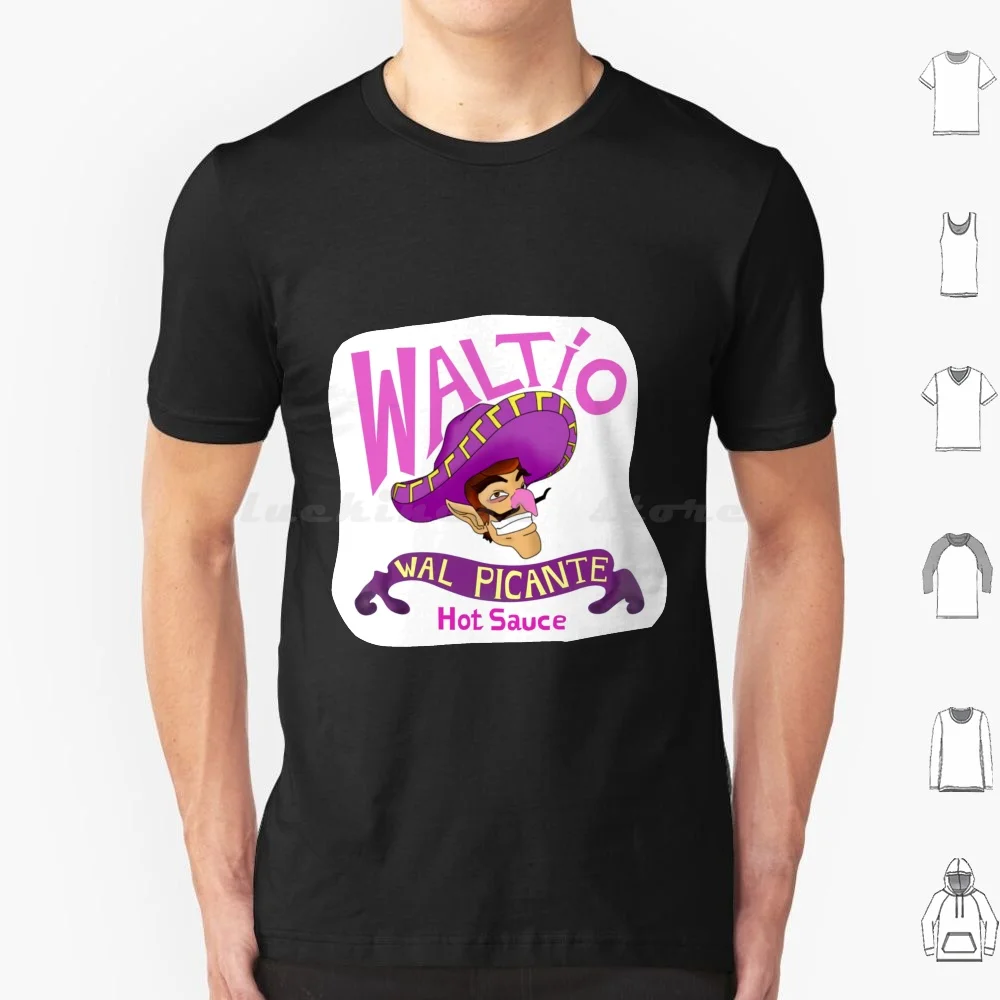 

Футболка Waltio из хлопка для мужчин и женщин с принтом «сделай сам» Waluigi Picante
