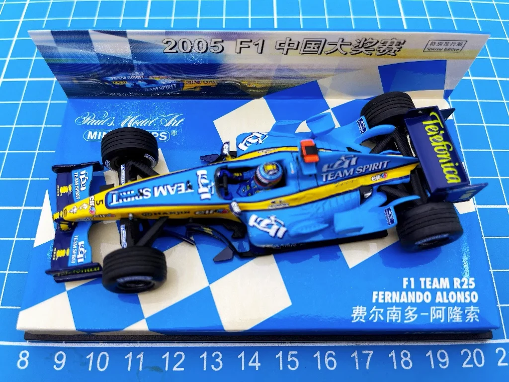 Minichamps 1:43 F1 R25 2005 Fernando Alonso China Simulation Limited Edition Resin Metal Static Car Model Toy Gift