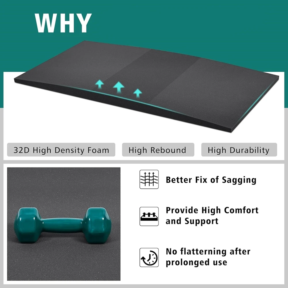 A68P-Sagging Mattress Support Fix Sinking Beds High Density Foam Insert Pad For Sagging Bed Repair 47 X 25 X 2 Inches 1Pcs