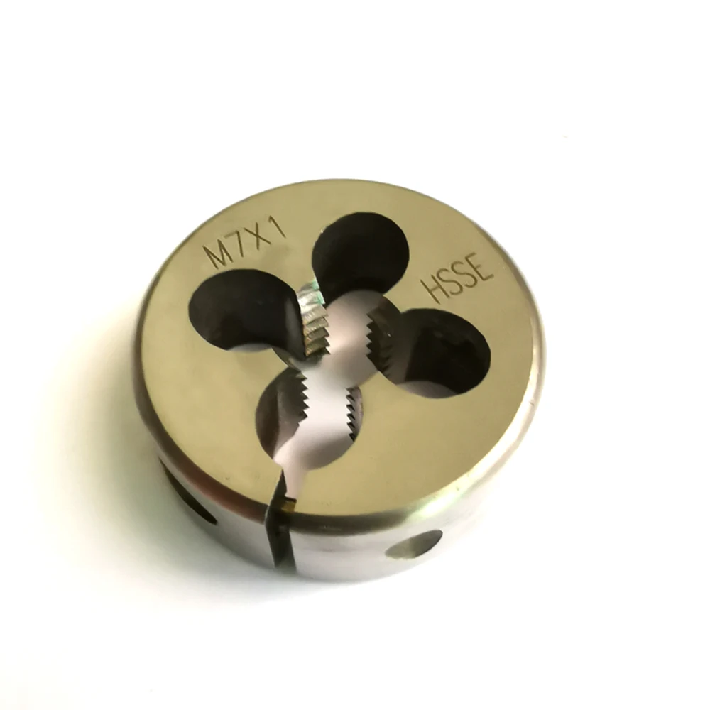 HSSE filettatura metrica Split Die M7 M7X1, 25 M7X1 m7x0, 35 vite Fine rotonda regolabile muore m7x0, 75 m7x0, 5 m7x0, 8 per acciaio inossidabile