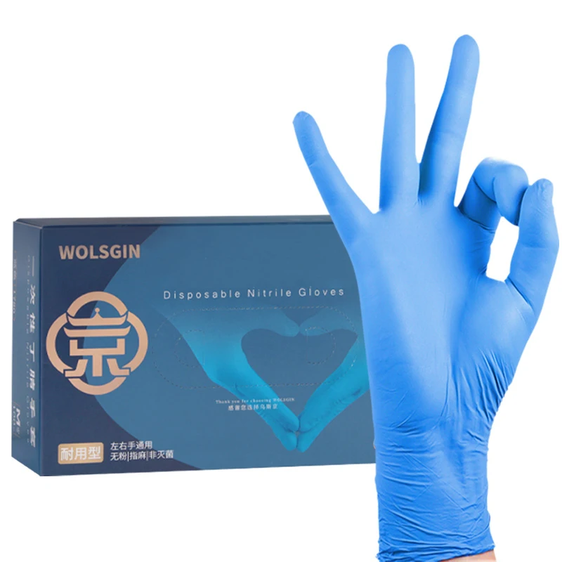 20/50/100 Pure Nitril Handschoenen, Wegwerphandschoenen zonder poeder, latexvrij, voor huishoudelijke reiniging, schoonheidssalons, werk en gebruik in de keuken