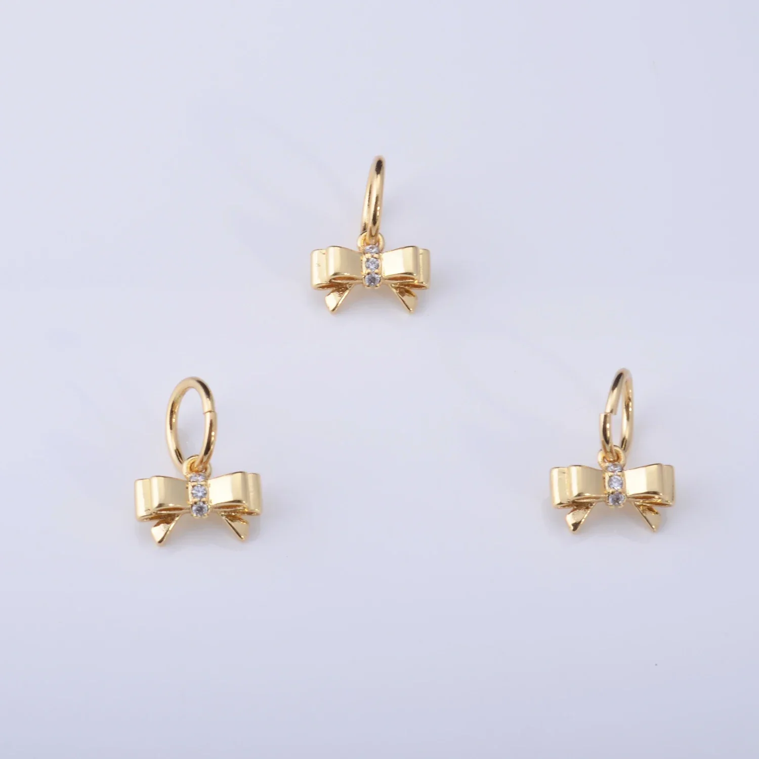 9 PCS Cute Zircon Rabbit Small Pendant for Diy Jewelry Earrings Bracelet Necklace Making Accessories Brass Parts Delicate Charm