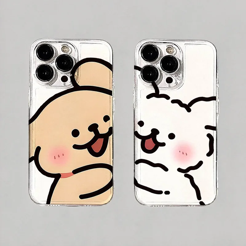Maltese Couple Lovers Clear Phone Case For Samsung Galaxy S26 S23 S22 S24 S25 Ultra Plus FE A27 A17 A36 A37 A55 A16 A26 A56 Case