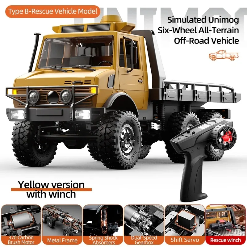 

1:18 C8823 Remote Control Off-Road Climbing Car Model Toy, 6-Wheel Drive, Children's Gift, RC Remote Control Car