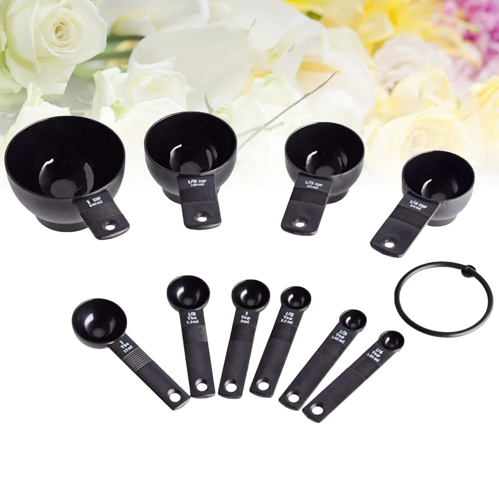 

10Pcs ABS Measuring Cups Non-Slip Handle Accurate Scale Stacking Design Kitchen Baking Measuring Tools Kitchen Gadgets