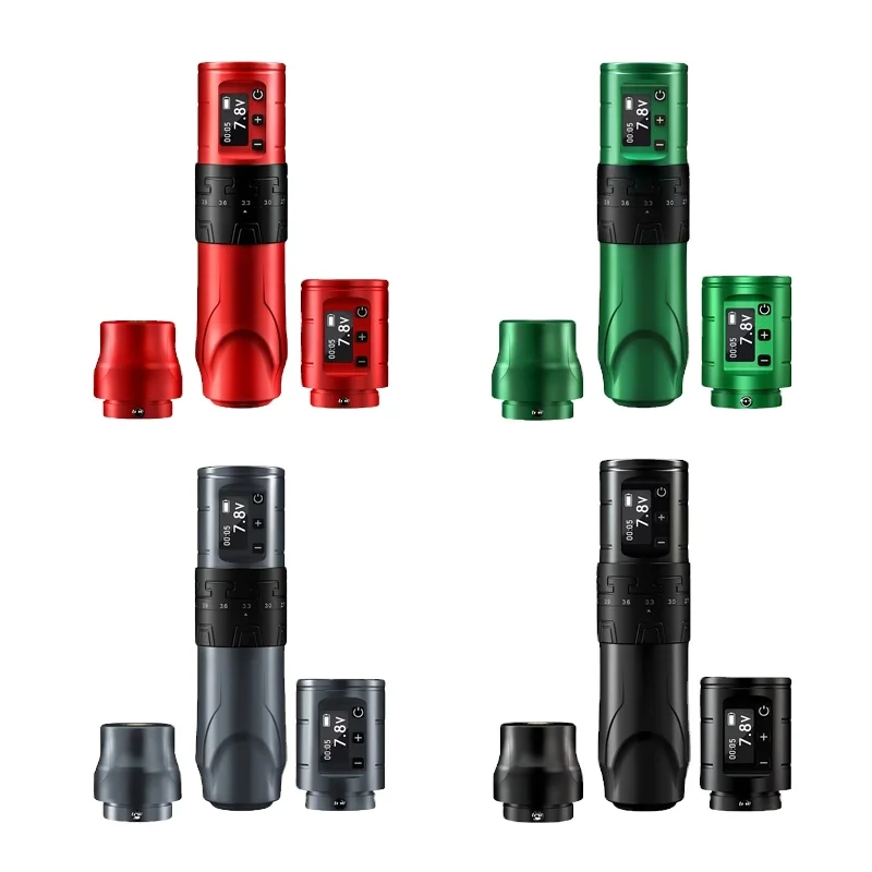 Rechargeable Wireless Tattoo  High Capacity Rotary Tattoo Pen Machine With Double Batteries