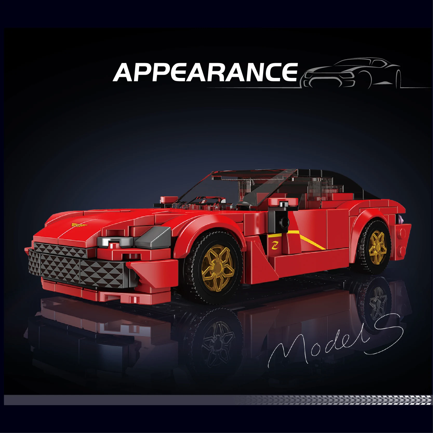 Mould King Speed Champions Race Car Building Toy Boy Teen Collectable Model Car Construction Toy with Display Case Racing Car