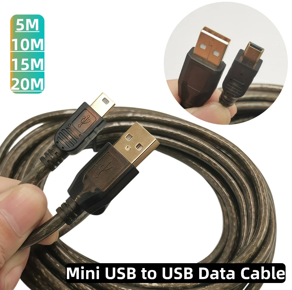 Mini USB Cable Fast Charging USB to Mini USB Data Cable for Digital Camera HDD MP3 MP4 Player DVR GPS 5M 10M 15M 20M
