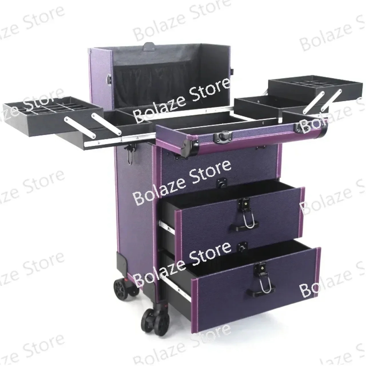 Multi-layer professional cart makeup box, eyelashes, nail embroidery multi-functional storage toolbox large capacity