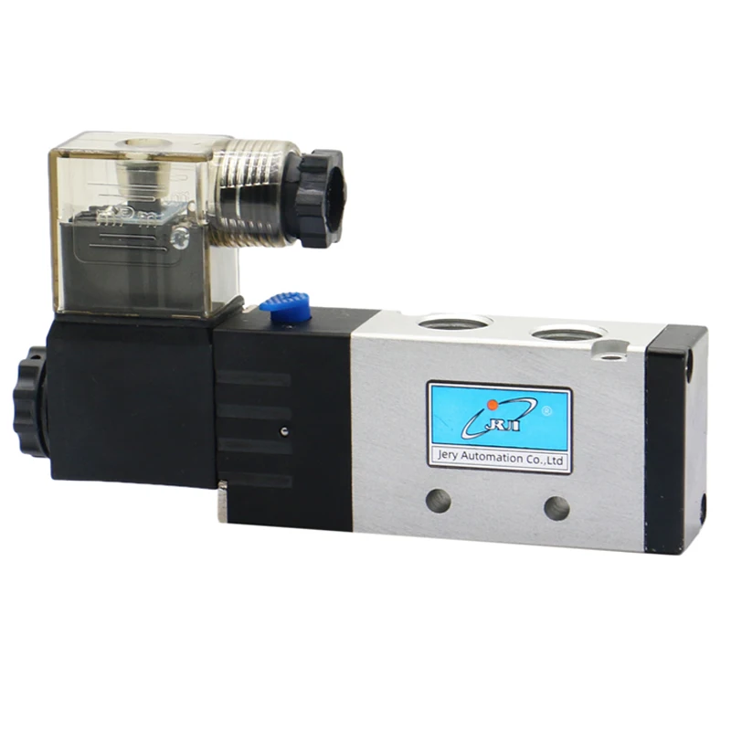 4V210-08 5 Way 2 Position Directional Solenoid Valve Aluminum Body with NPT M5 G1/4 Interface for Pneumatic Control Valves