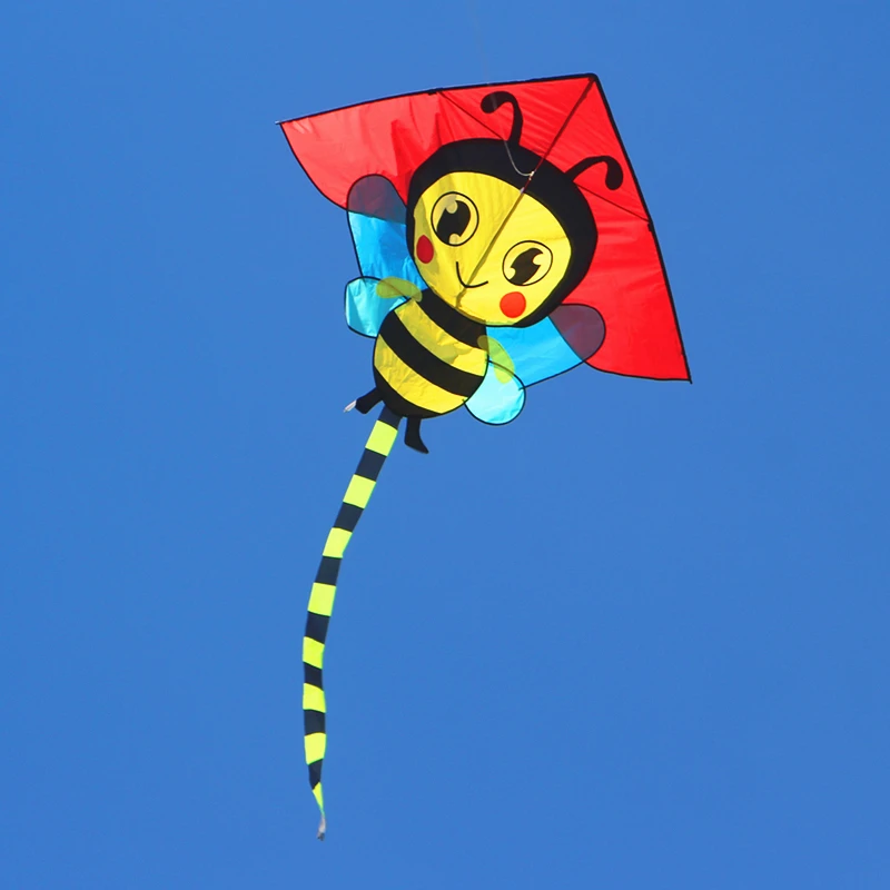 Bee kites สําหรับผู้ใหญ่ kites reel บินขนาดใหญ่ kites string line ripstop ไนลอน kites ของเล่นกลางแจ้ง kite surfing flies Tadpole kite