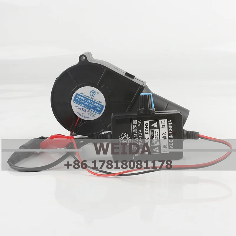 Factory Supply Outdoor Bbq Blower DC12v 0.36A 7530 Reliable Airflow Mini High quality Electric Blower Fan CX7530B12L Cooling Fan