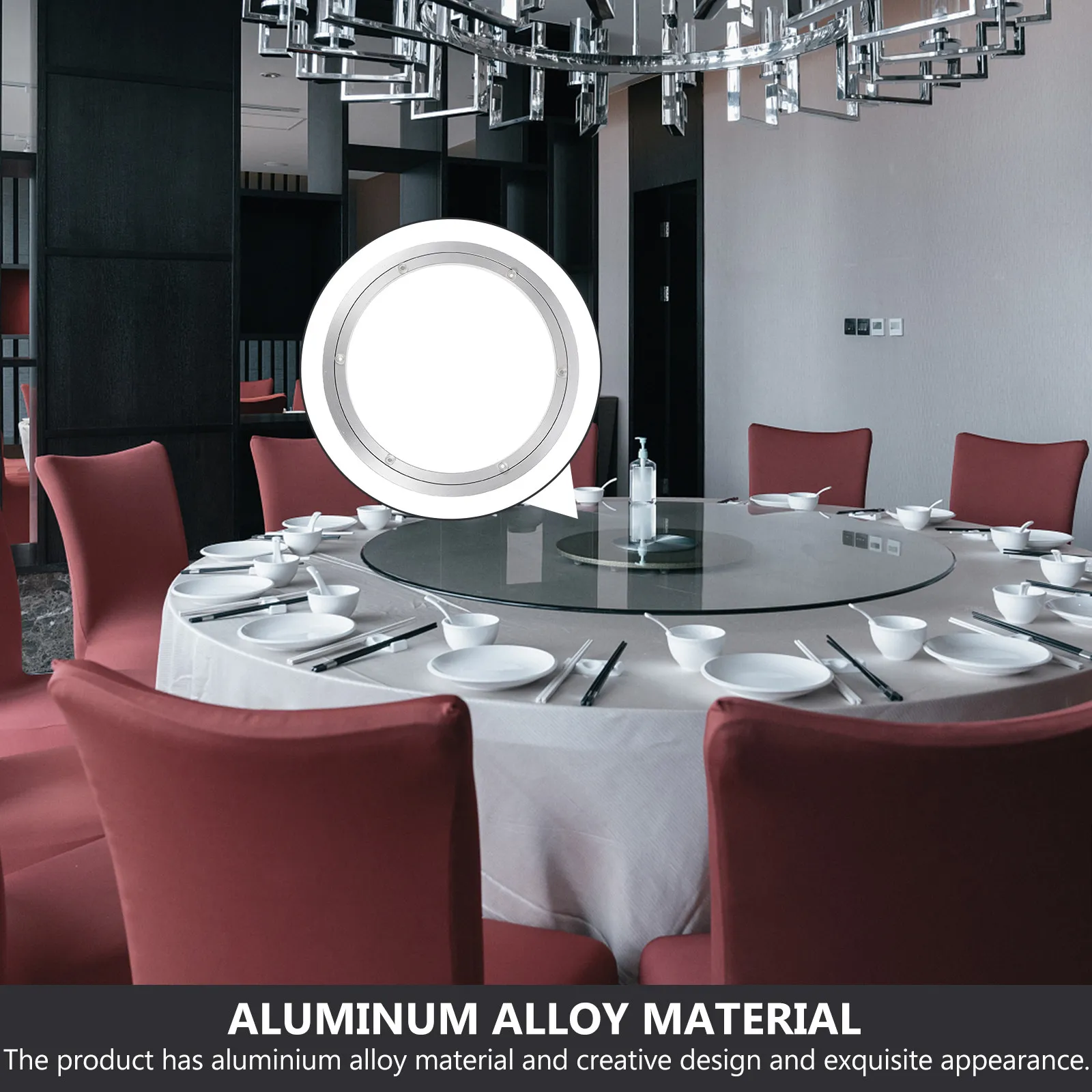 Premium Aluminum Alloy Table Turntable Base Round Swivel Plate for Dining Room Kitchen Pantry 360 Rotation Sturdy Corrosion