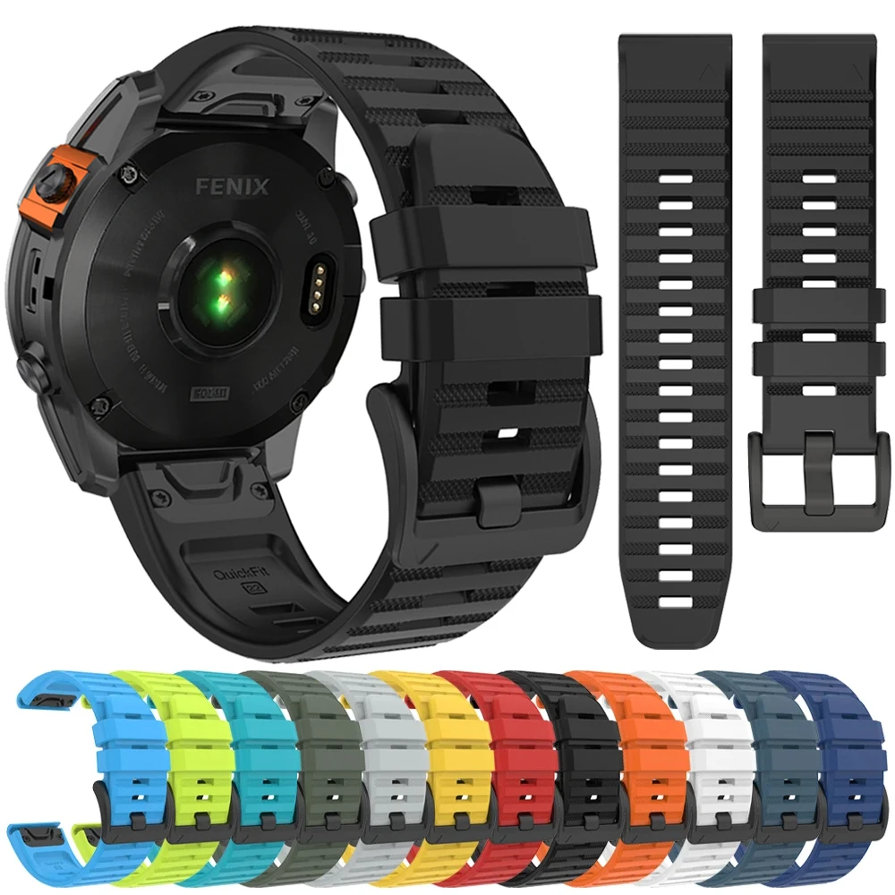 26 22mm Silikonarmband für Garmin Fenix 6 6X Pro Sapphire E 8 8Pro 7 7X 5 5X Uhrenband Epix Pro Forerunner 970 965 955 Armband