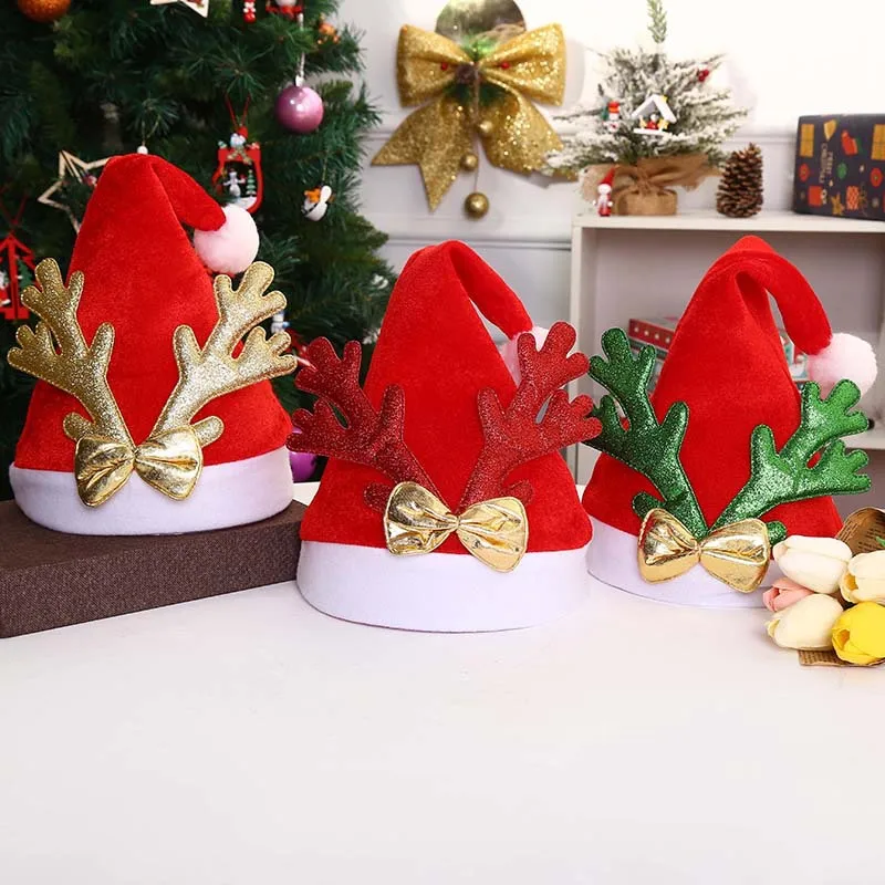 Day Christmas Hat Day Decoration Plush Hat Headwear Adult Children's Santa Claus Hat