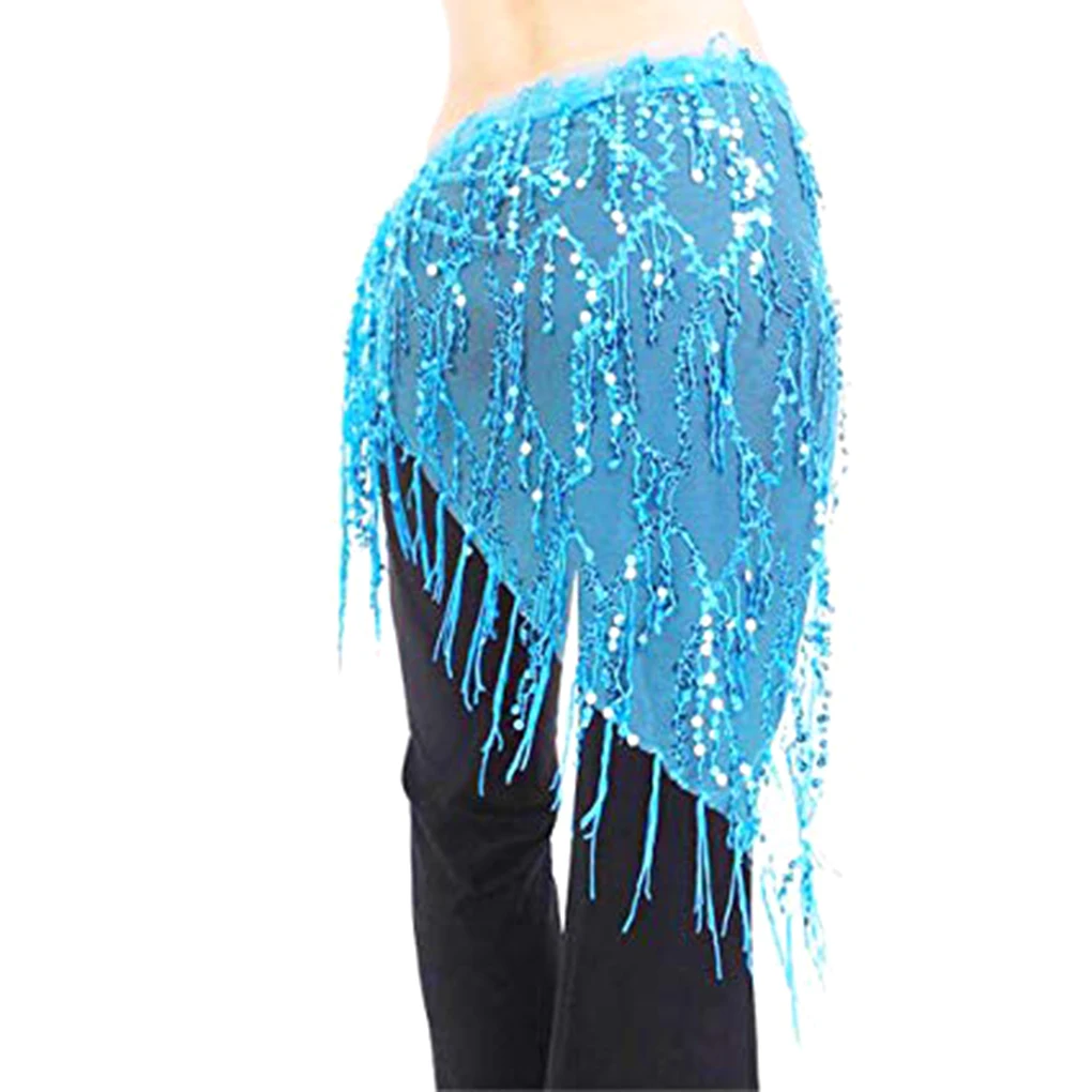 Female Belly Dance Hip Scarf Decorations Accessory Belts Skirt Bellydance Dancing Costume Nylon Mesh Yarn Waistband