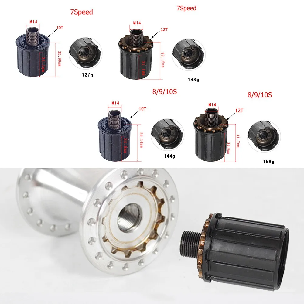 1PC  Bicycle Black Steel MTB 7/8/9/10 Speed Freehub Hub Body For Shiman-O RM30/RM40/RM60 Bike Cycling Accessories