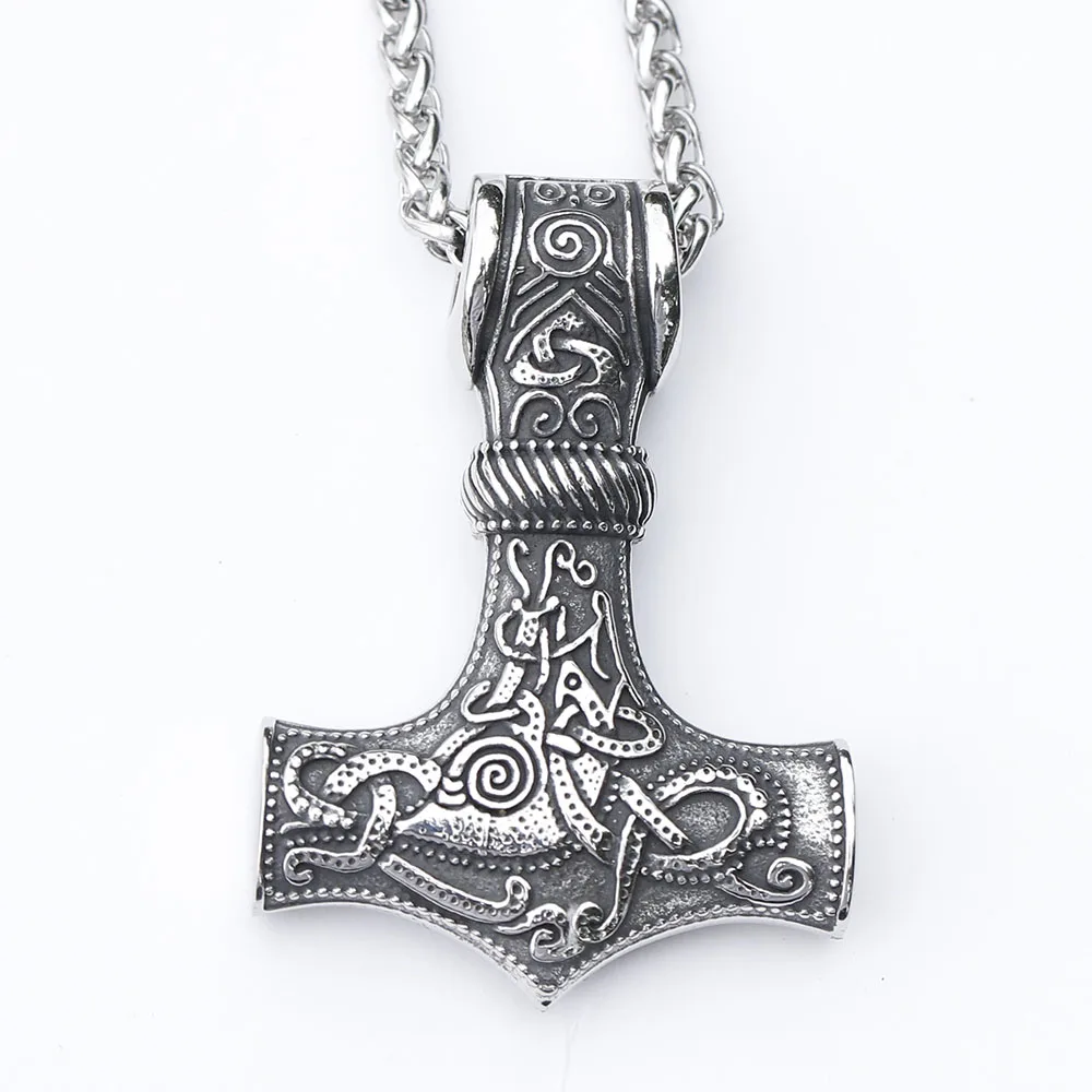 2023 New Arrival 316L Stainless Steel Viking Thor Hammer Multiple Styles Hammer Mjolnir Pendant Scandinavian for gift Jewelry