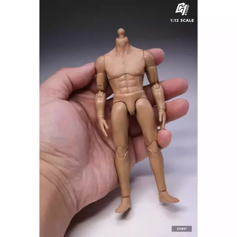 Ch001 Ch002 1/12 Scale Movable Muscle Male Body Doll Soldier Model for 6 Inch Action Toy Figures Painting Ornaments