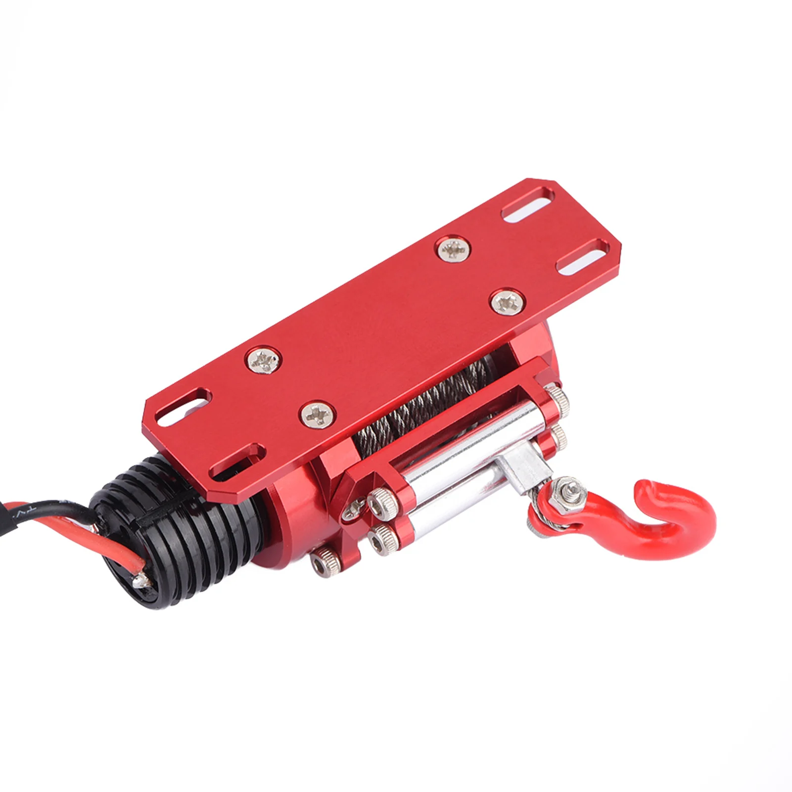 1:10 RC الزاحف تسلق السيارات ونش معدني كهربائي ل SCX10 D90 D110 TF2 KM2 RC ونش السيارة RC ونش معدني ل RC #4