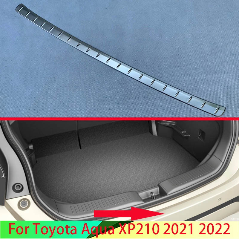 

For Toyota Aqua XP210 2021 2022 Stainless steel rear bumper protection window sill outside trunks decorative plate pedal