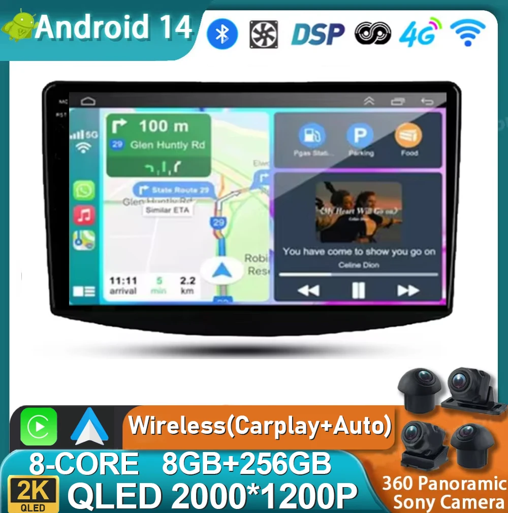 

Android 14 Carplay Auto For Mitsubishi Grandis 1 2003-2011 Car Radio Multimedia Video Player Navigation GPS No 2 Din DVD 360 BT