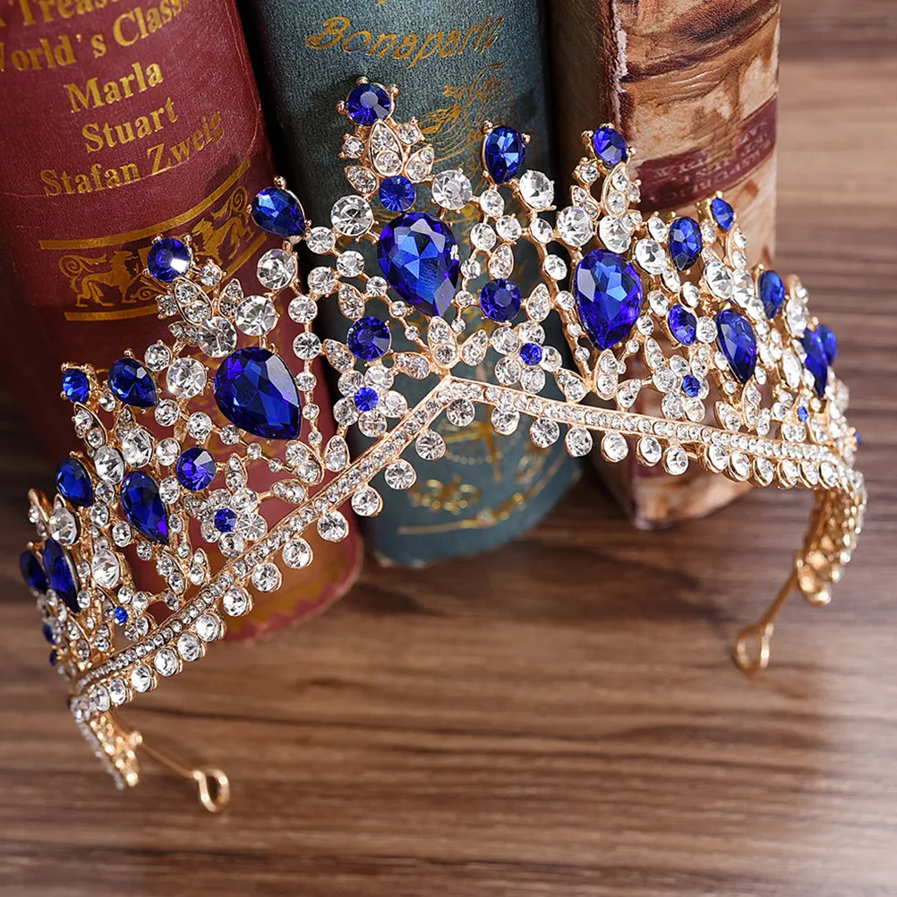 

Women Crown Hairband Rhinestone Bridal Headdress Luxe Zircon Alloy Wedding Accessory Sparkling Headband for Bride Bridesmaid