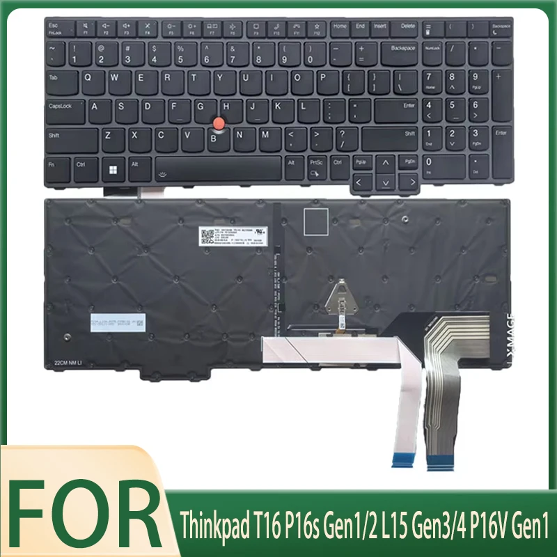 

New Original Laptop English Keyboard For Thinkpad T16 P16s Gen1/2 L15 Gen3/4 P16V Gen1