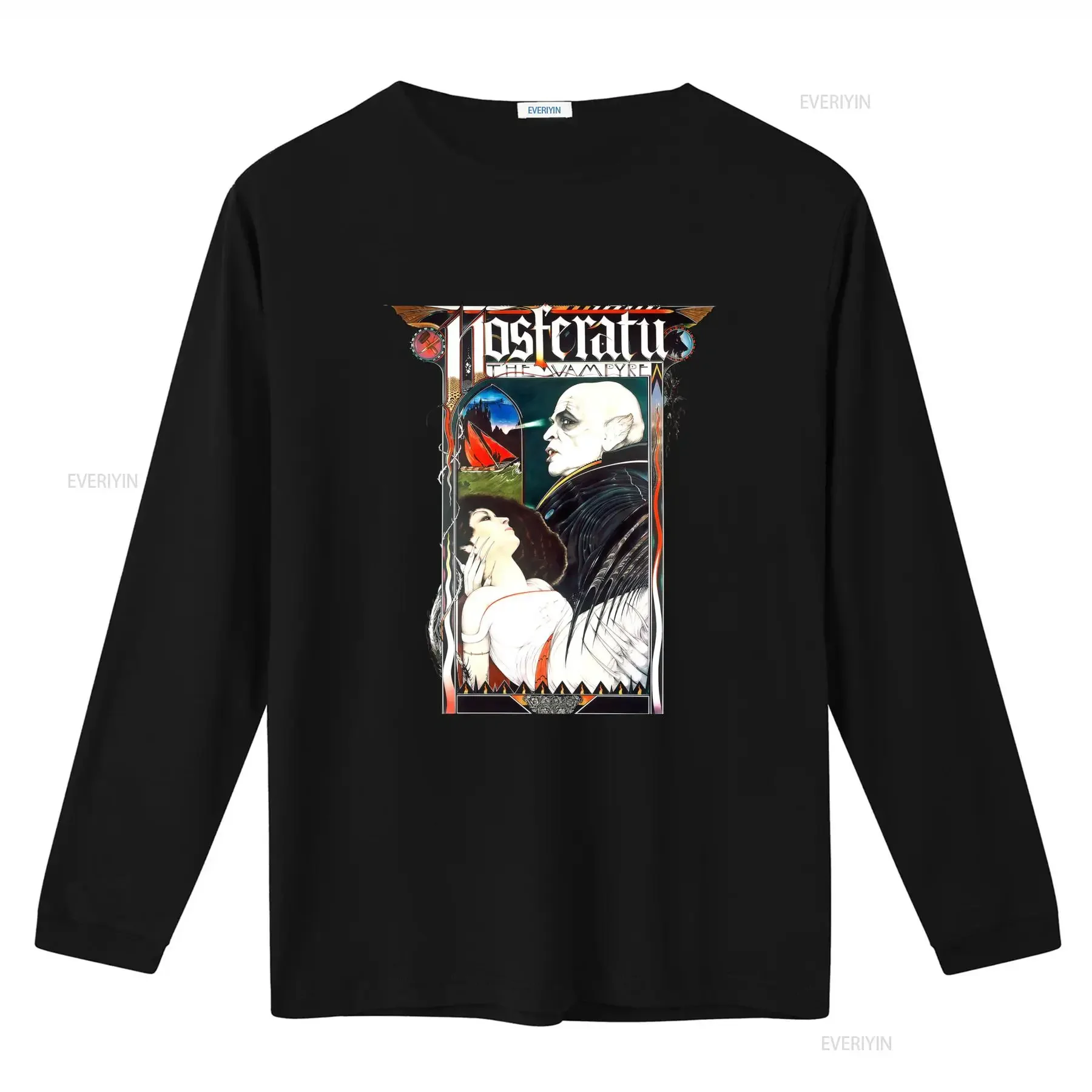 Nosferatu the Vampyre Werner Herzog Popul Vuh Soundtrack White T Shirt for Unique Gothic Design vintage Washed Stretched