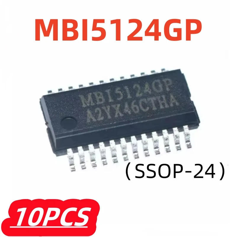 10 Pçs/lote 100% Novo MBI5124GP MB15124GP Chip de Exibição LED IC Original SSOP-24