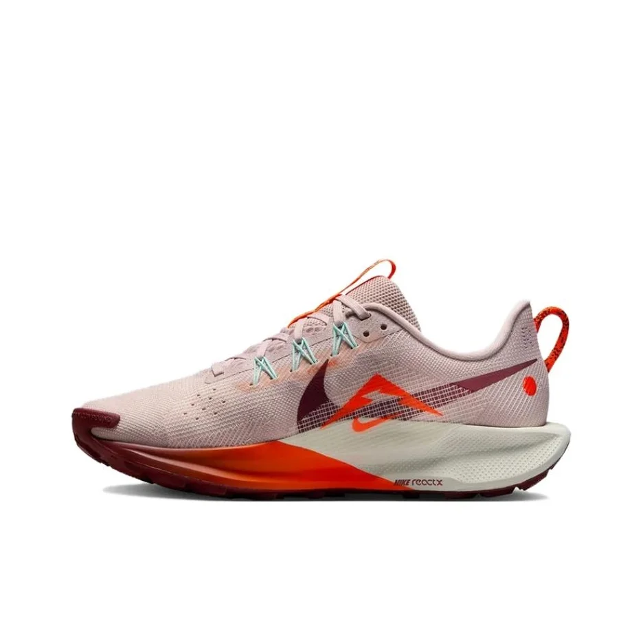 Nike Pegasus Trail 5 Breathable Low top Running Shoes Women's Pink Orange White DV3865-602