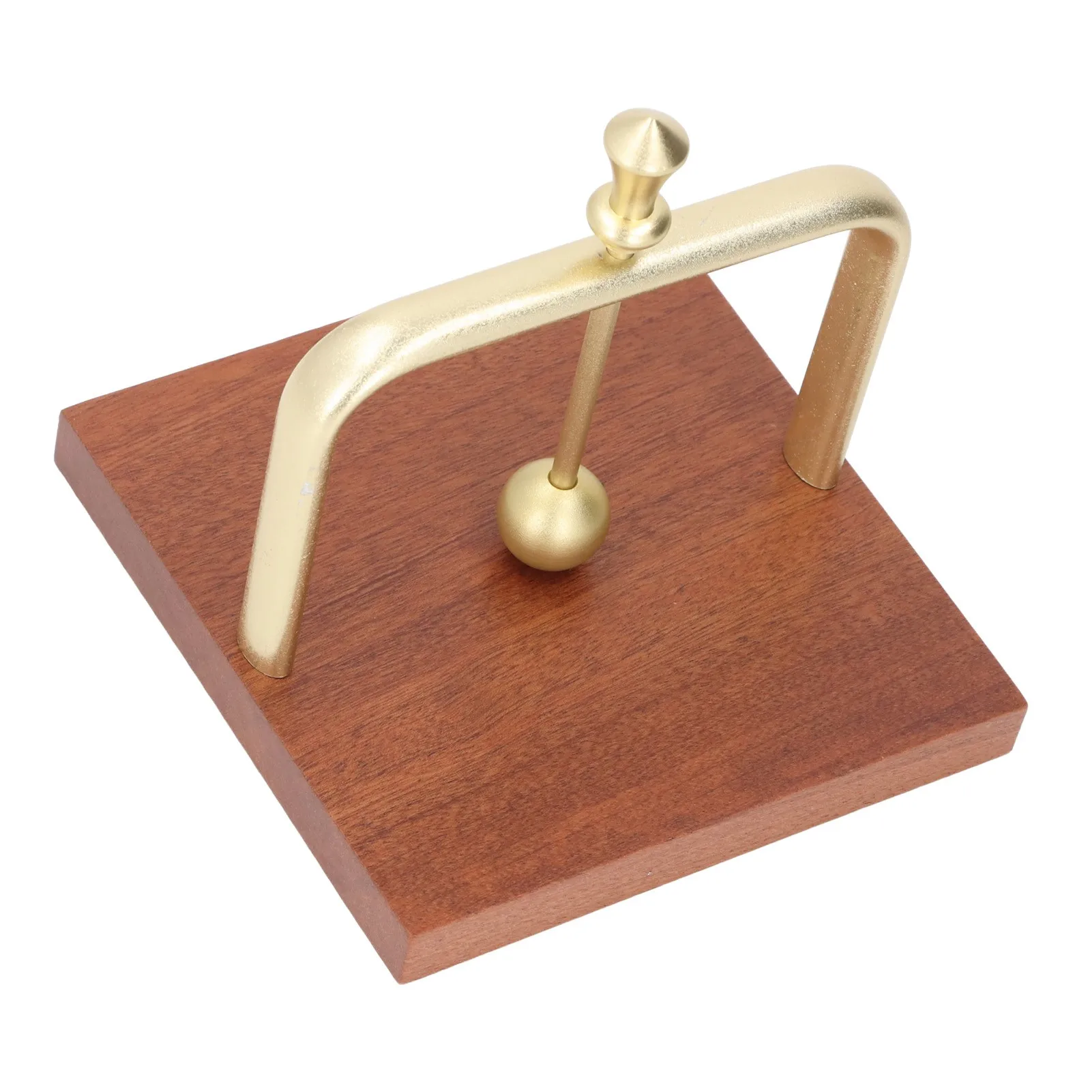 Table Napkin Holder with Lifting Ball Solid Wood Base Metal Rack Napkin Dispenser for Home Restaurant Coffee Shop