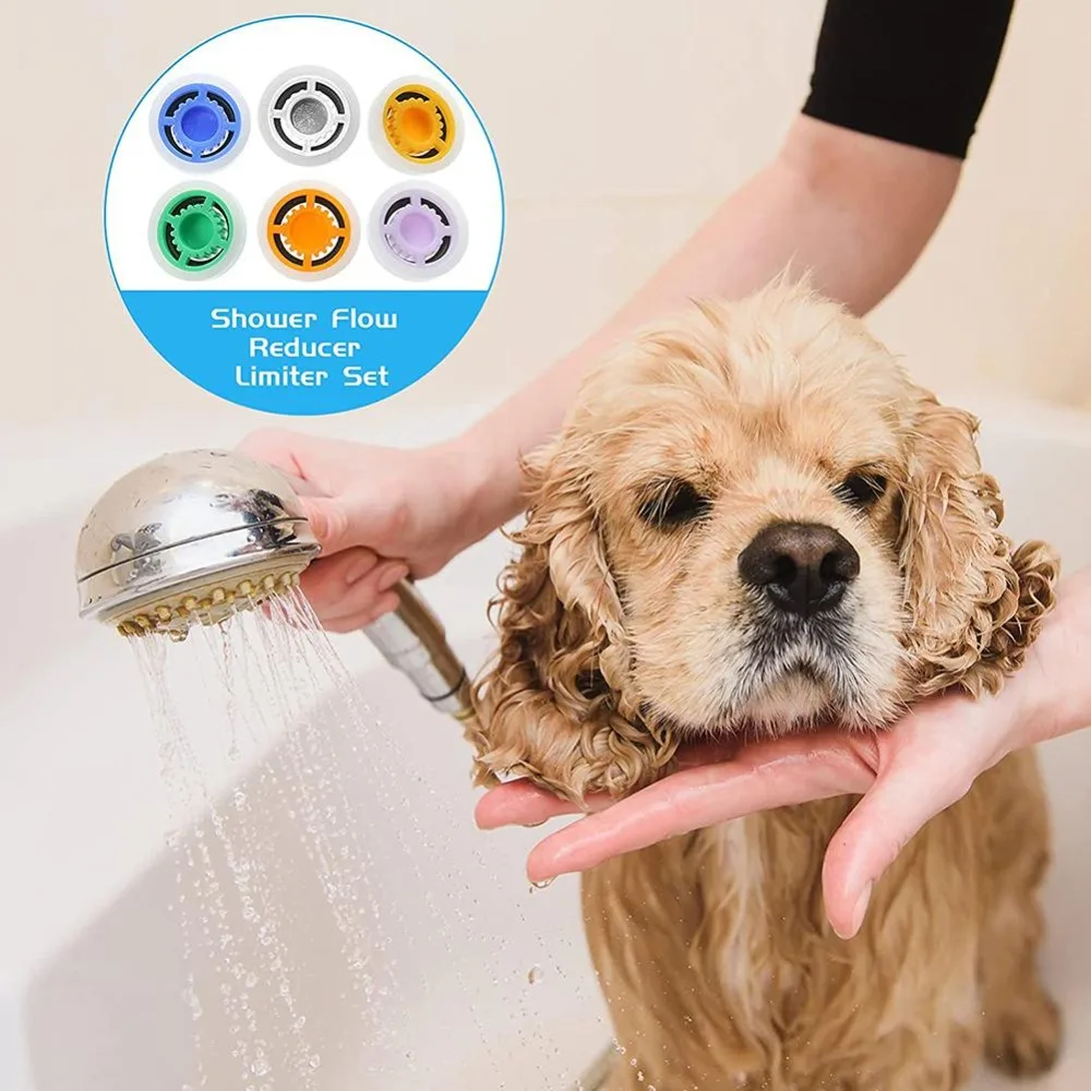 Plastic Shower Flow Limiter Colorful Universal Fit Flow Control Valve 1/2 Inch Thread Durable Water Saving Adapter