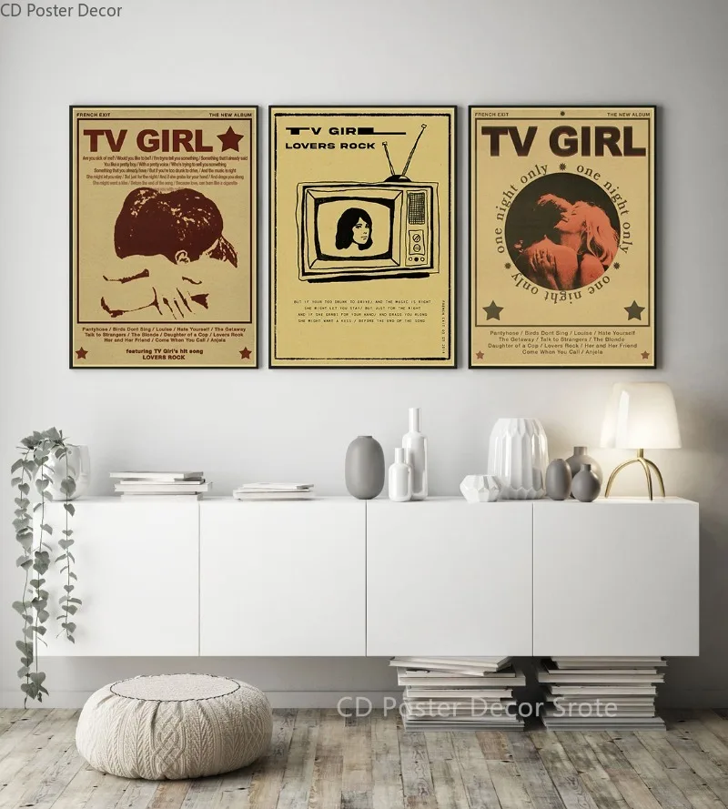 TV Girl Poster Who Really Cares/French Exit Lovers Rock Posters Music Prints Art Wall Painting Vintage Room Home Decor Picture