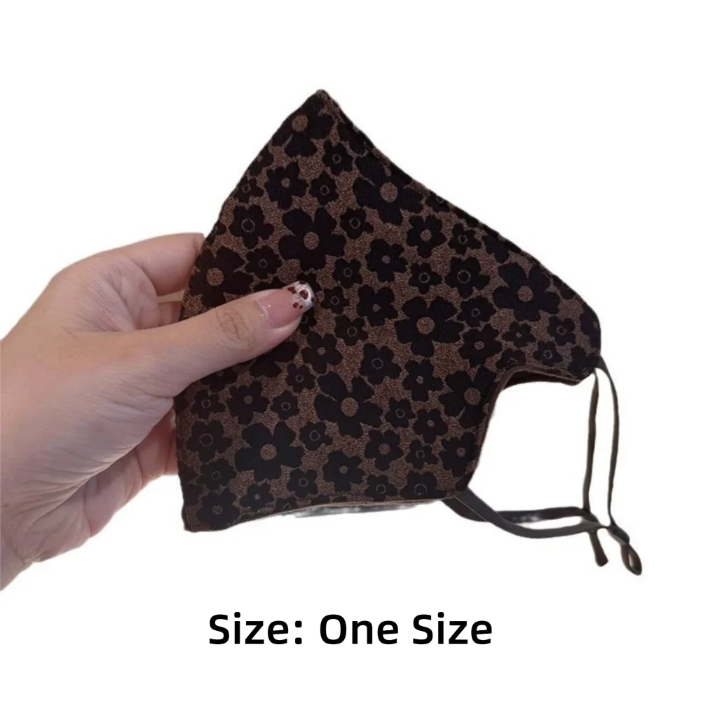 New Windproof Face Masks Warm Cold Proof Women Mask Print Breathable Mouth Cover Winter
