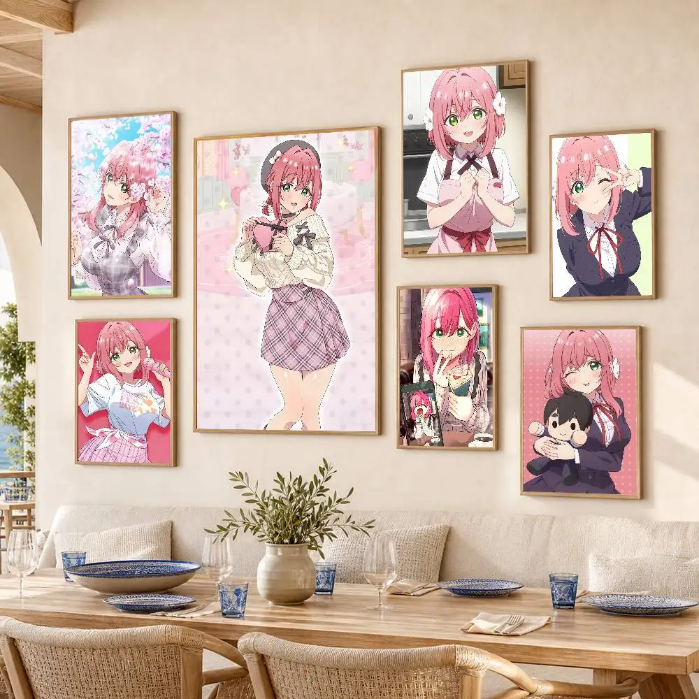 H-Hakari Hanazono Waterproof Self-Adhesive Wall Poster for Bedroom Living Room Home Decor