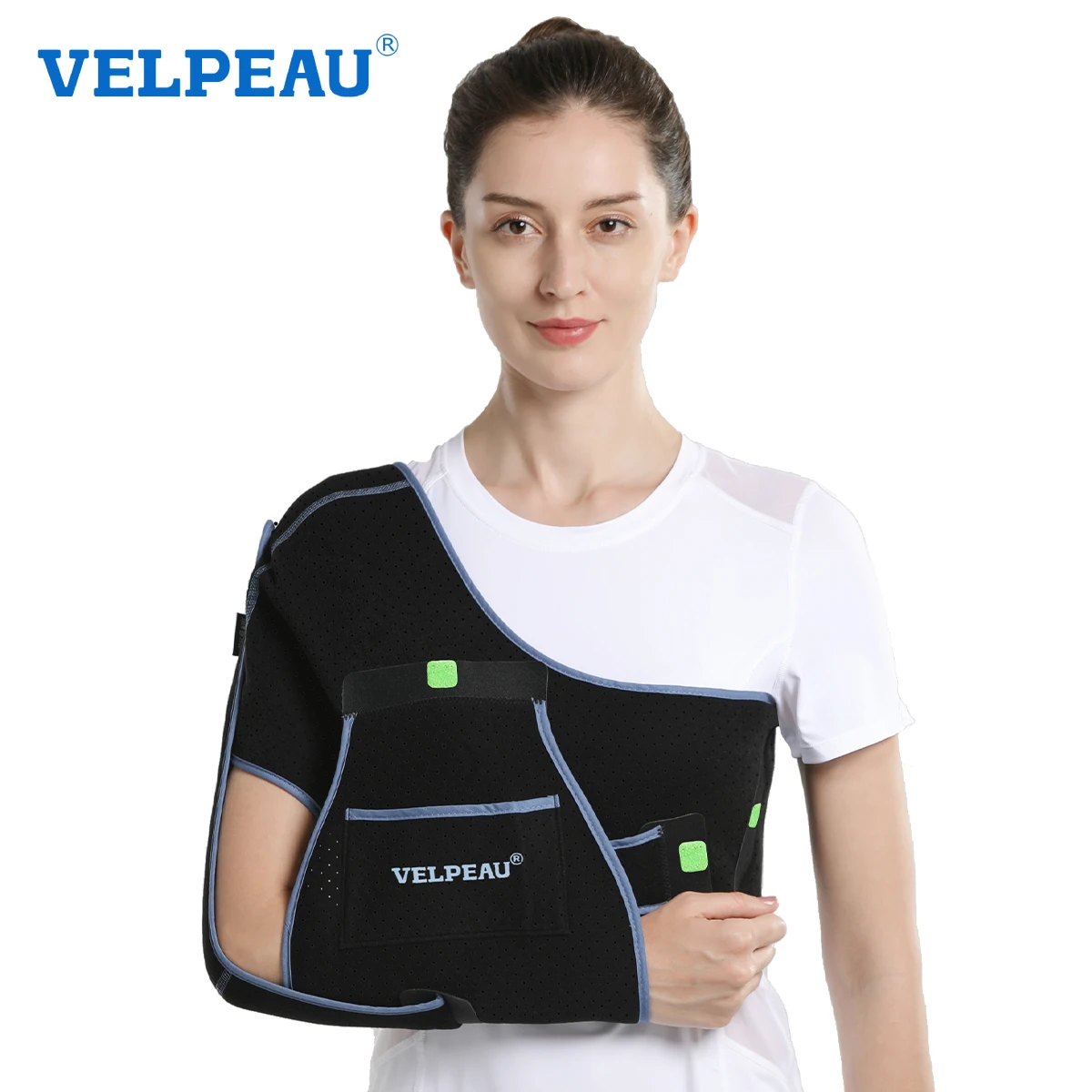 

Слинг VELPEAU для лечения локтя, перелома предплечья, сломанного плеча, дышащего и мягкого иммобилизатора плеча, подходит для обеих рук