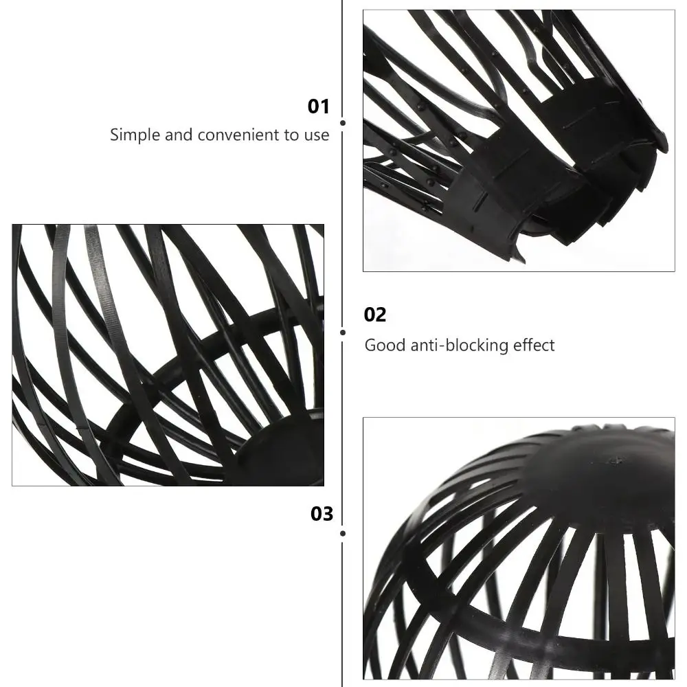 

4pcs Expandable Gutter Filter Non Corrosive Low Maintenance Drainage System Plastic Protection Easy Installation Drain Cover