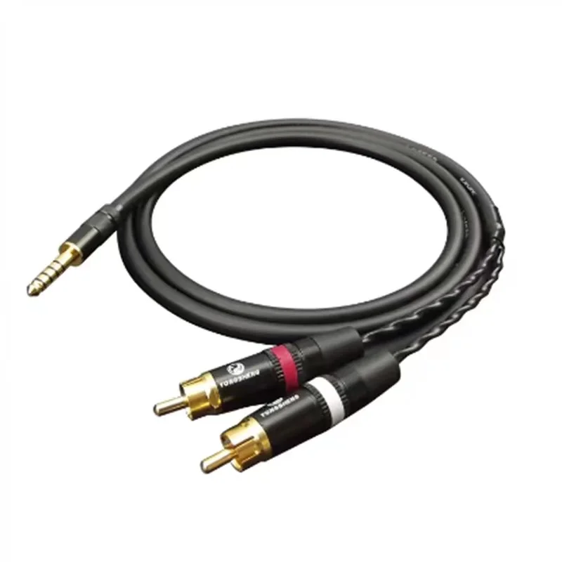 CANARE L-4E6S 4.4MM zbalansowany męski męski do 2 RCA podwójny męski przewód Adapter Audio 4.4mm do 2 RCA zbalansowany kabel Audio