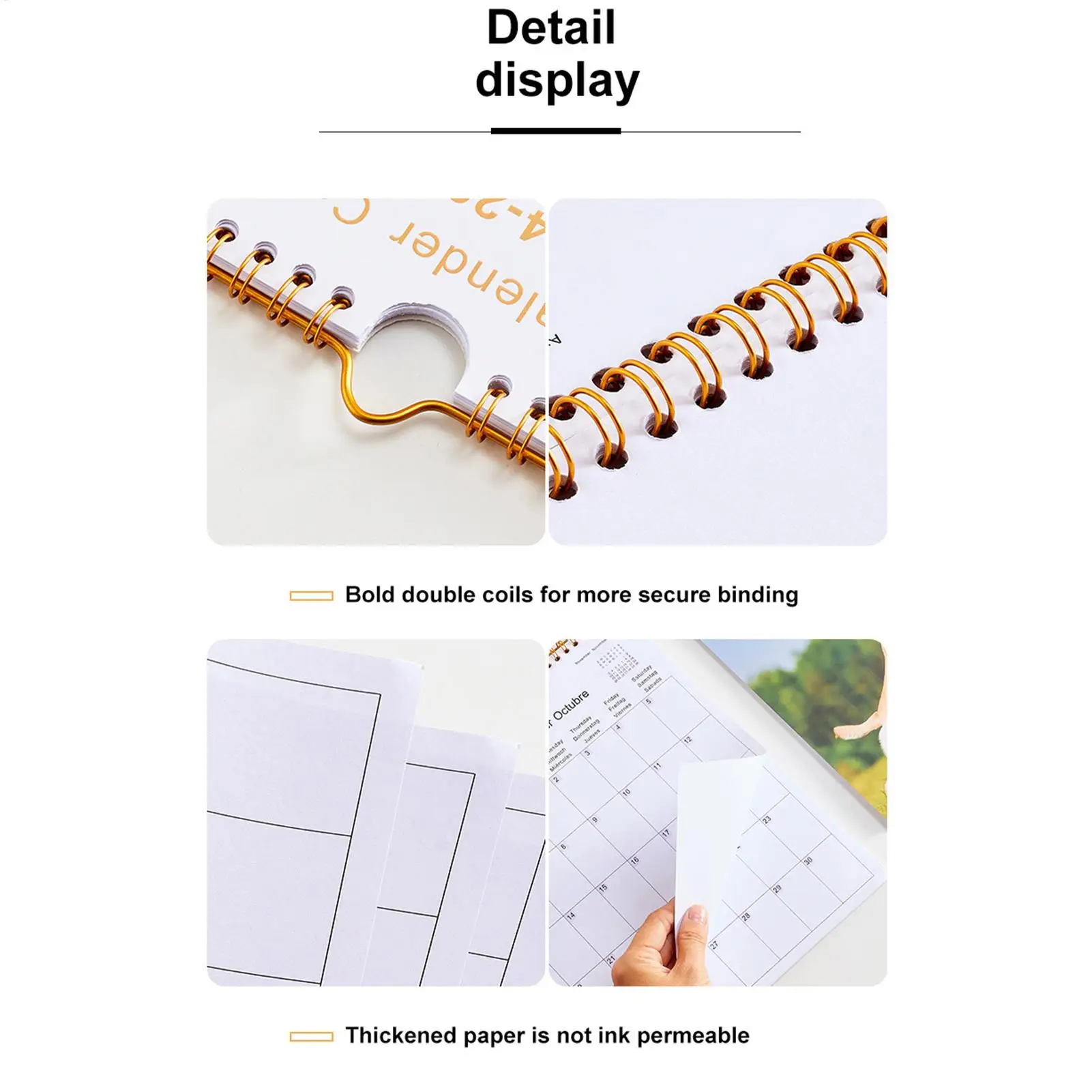 2026 تقويم حائط متعدد اللغات 12 شهرًا مخطط لفائف ديكور حديث لغرفة النوم شقة مستلزمات مكان العمل المدرسية #4