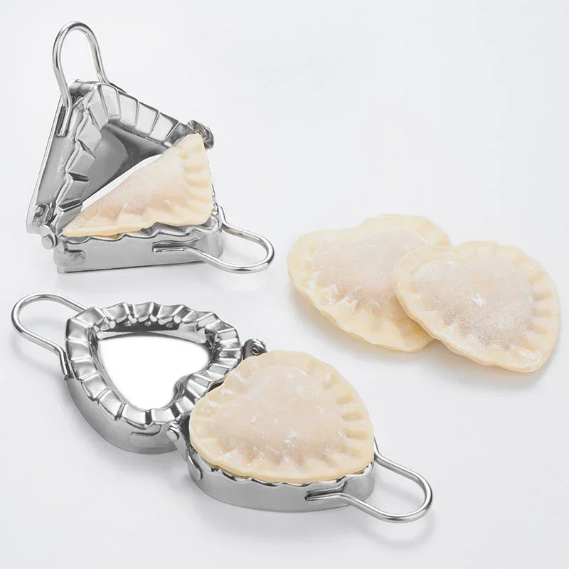 Square-shaped Dumpling Wrapper Cutter Jiaozi Maker Device Pastry Tools Heart-shaped Dumpling Maker Stainless Steel Dumpling Mold