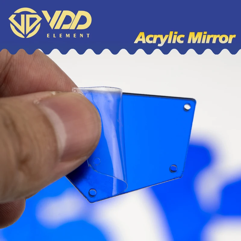VDD 60/200 Stück, gemischte Größen, blaue Acryl-Spiegel-Nähsteine zum Aufnähen, DIY-Bastelsteine mit flacher Rückseite für Kleiderdekorationen, Handarbeiten – Detail 2