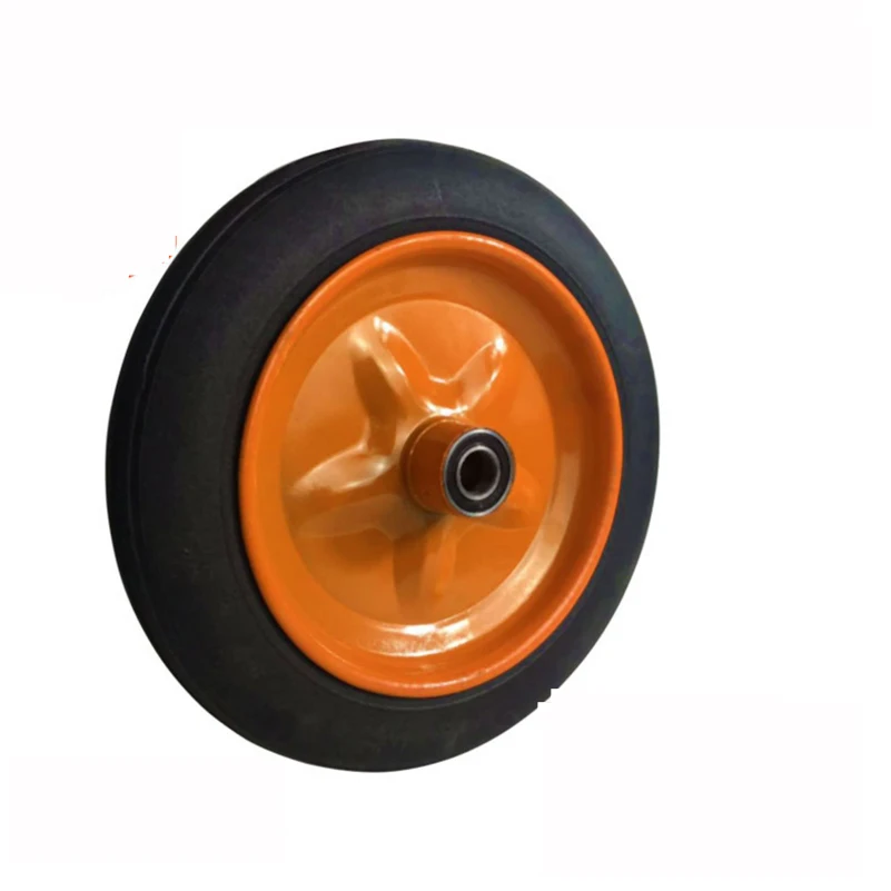 8/10/14/16 inch solid wheels 250/350-4/300-8/300-10 Pull cargo slot cart rubber tiresTrolley free of inflation wheel