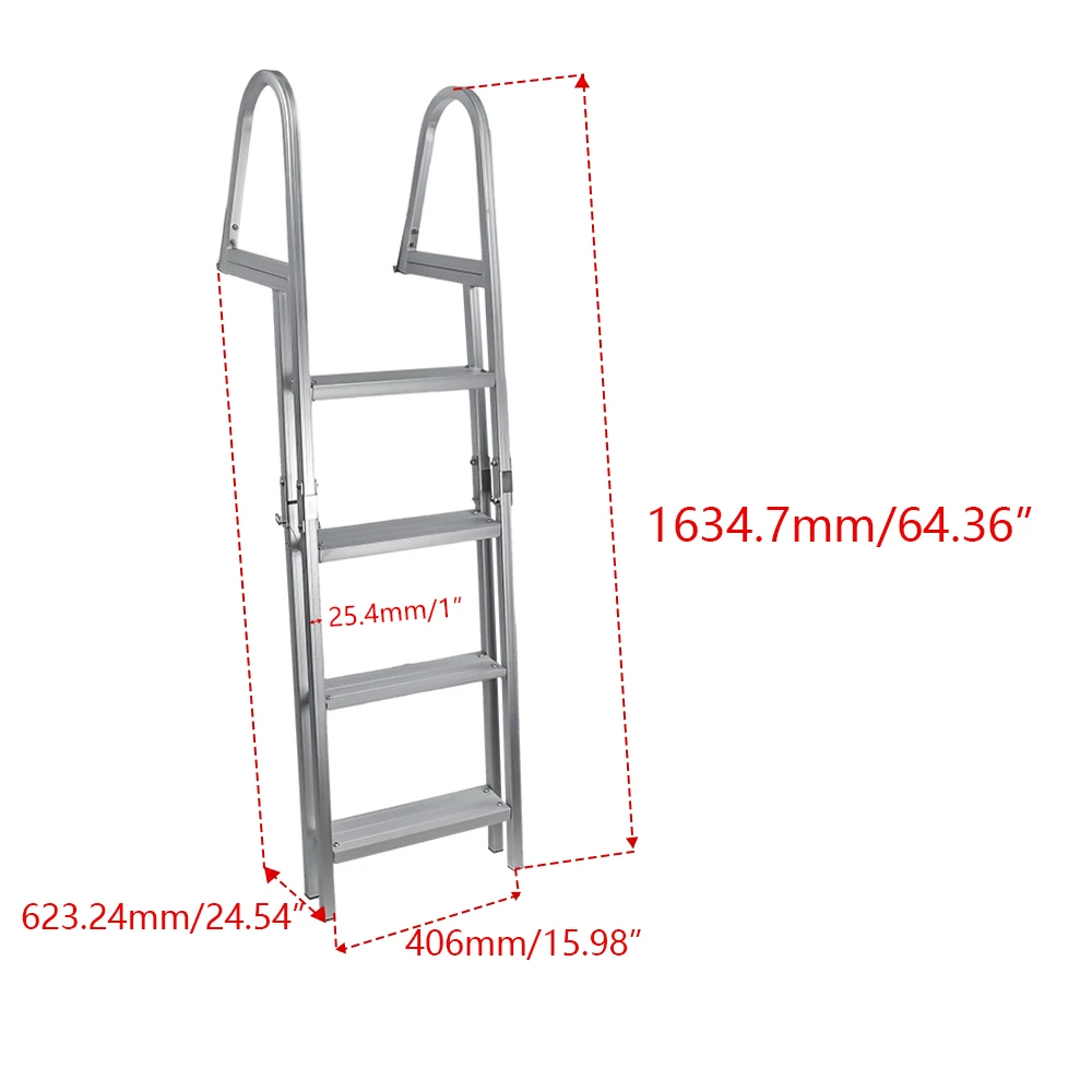 Marine Accessory Telescopic Step Ladder Aluminum For Ship Yacht Ladder Boat Folding Ladder