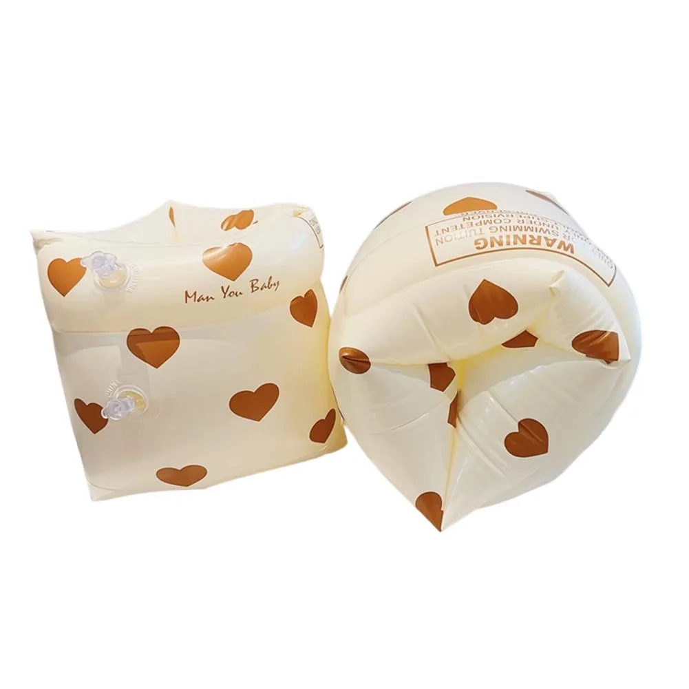 1 زوج السباحة الذراع دائرة مزدوجة كيس الهواء نفخ العائمة الذراع دائرة الأكمام البلاستيكية المطبوعة الكبار الاطفال معدات السباحة