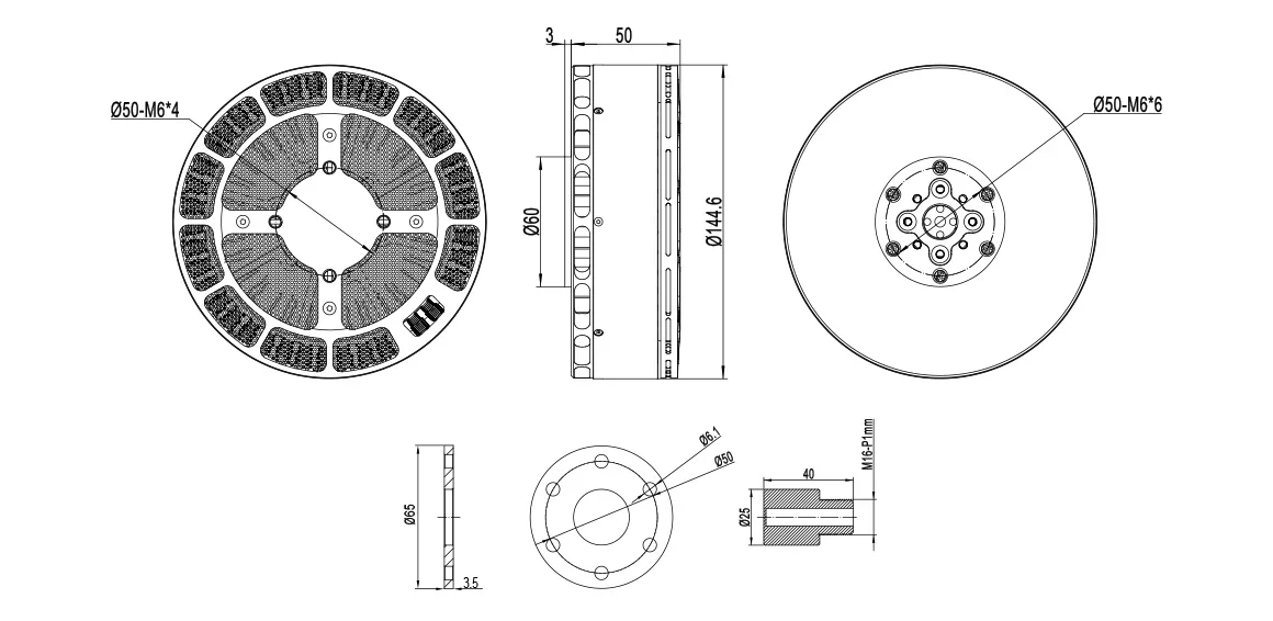 V122L VTOL Dr-one Motor Motor sin escobillas Avión volador Dr-one