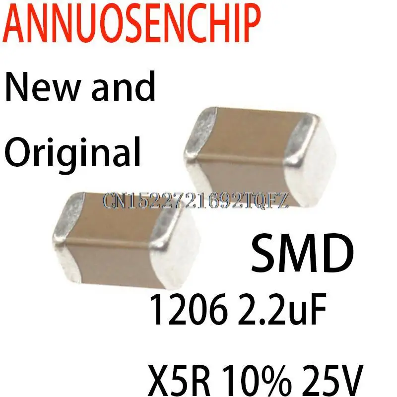 2000PCS New and Original  Error  smd capacitor 1206 2.2uF X5R 10% 25V