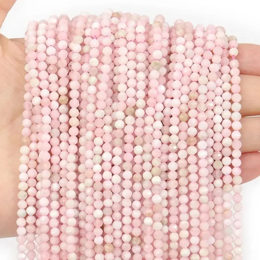 도매면 처리 된 천연 돌 구슬면 처리 된 Amazonite 아쿠아 마린 오팔 Labrado... - 2