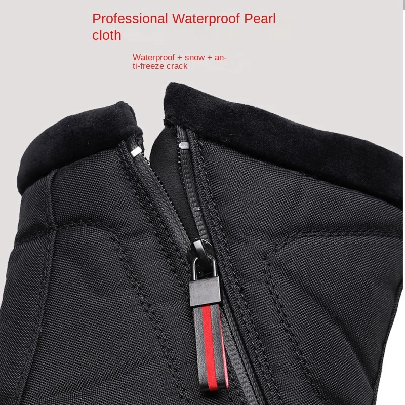 Winter Fishing Shoes, Outdoor Men\'s Wool Snow Boots, Thickened Skiing, Warm, Waterproof, Windproof Cotton Boots, Hiking Boots