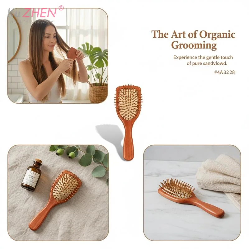 

Wooden Bamboo Hair Brush Air Massage Comb Anti-static Scalp Combs Airbag Hairdressing Healthy Reduce Hair Loss Styli